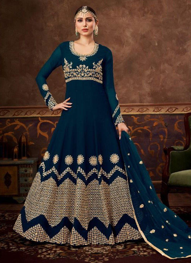 HOTLADY ARMEENA Heavy Wedding Wear Georgette Designer Long salwar Suit Colletion 